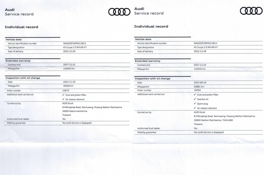 50,000 km AUDI A5 Coupe 40 TFSI S-Line Minorchange รถบ้านมือเดียว Warranty ยังเหลือถึง 12/2027 ครับ